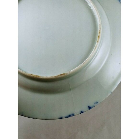 Set Of 4 Vintage Blue White Floral Crackle Glazed Ceramic Plates - Picture 3 of 10